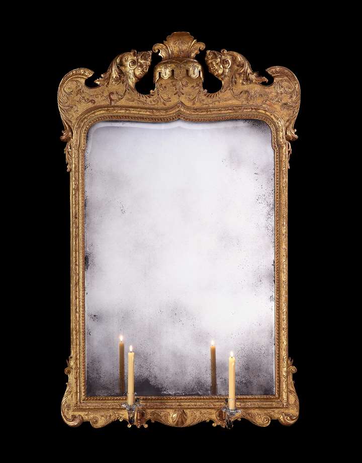 A George I gesso and giltwood mirror